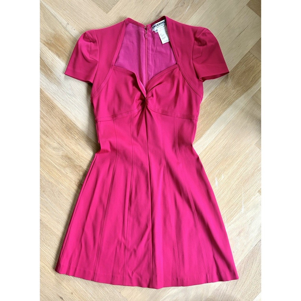 Lagerfeld Made In France Pink Silk Mini Dress Size 36